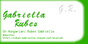 gabriella rubes business card